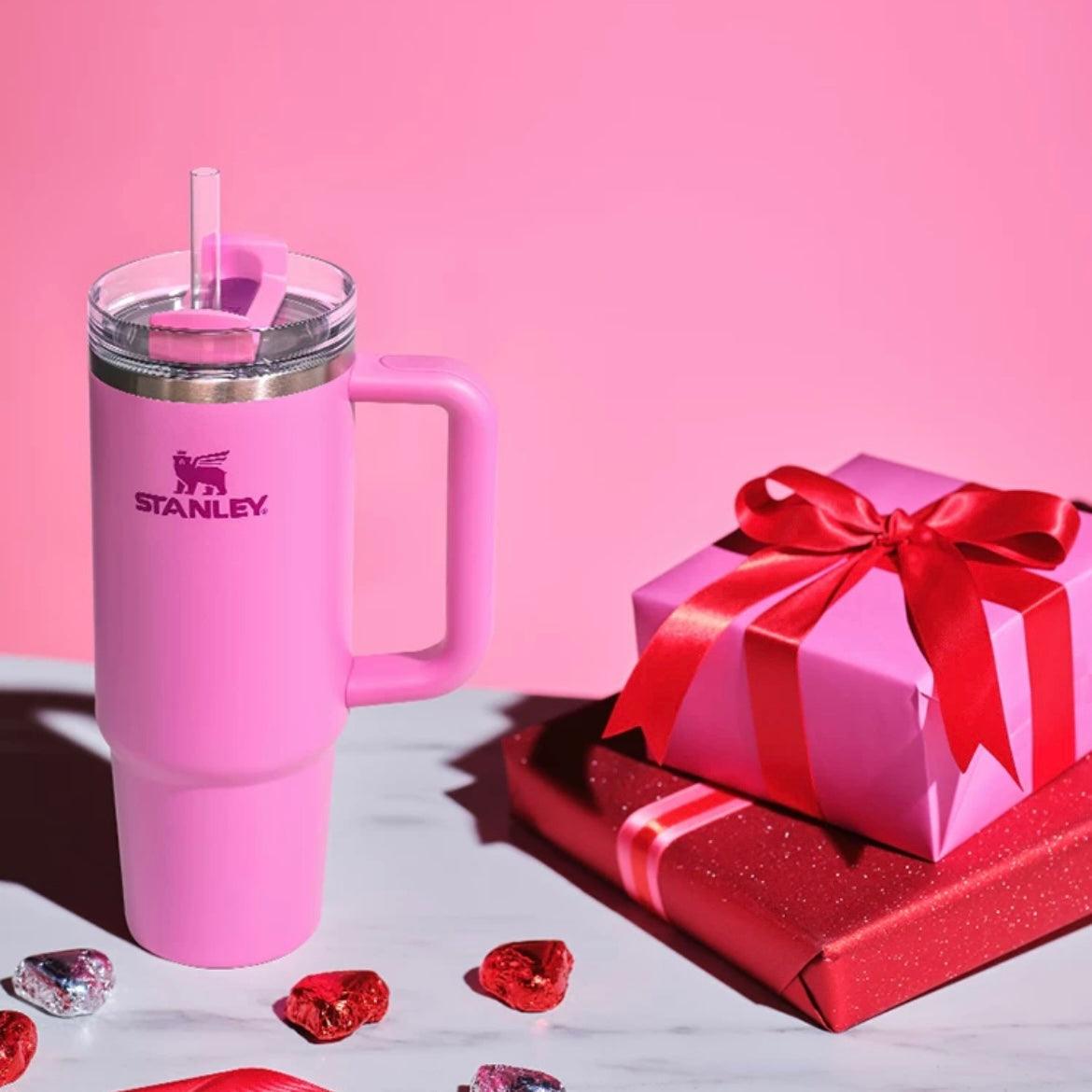 2024 China ﻿Stanley Valentine's Day Pink 887ml/30oz Stainless Steel Tumbler - Ann Ann Starbucks