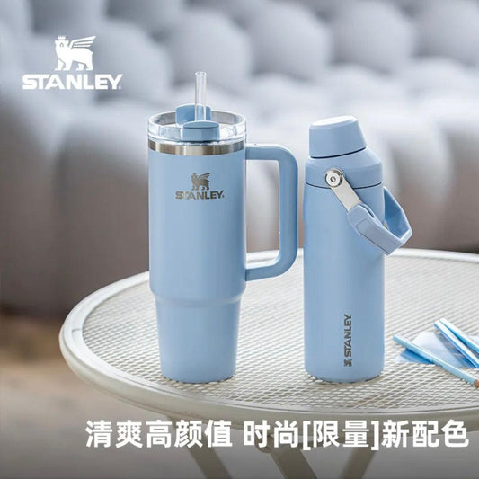 China ﻿Stanley Water Drop Blue Stainless Steel Tumbler 