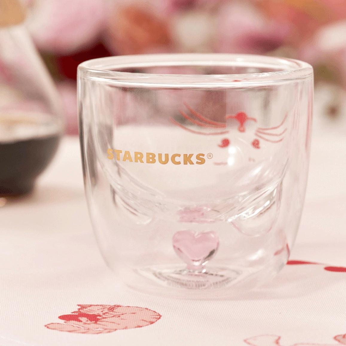 Starbucks 237ml/8oz Kitten Double-Walled Glass Cup