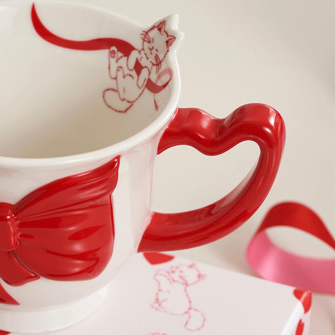 Starbucks 384ml/13oz Kitten Bow Ceramic Cup