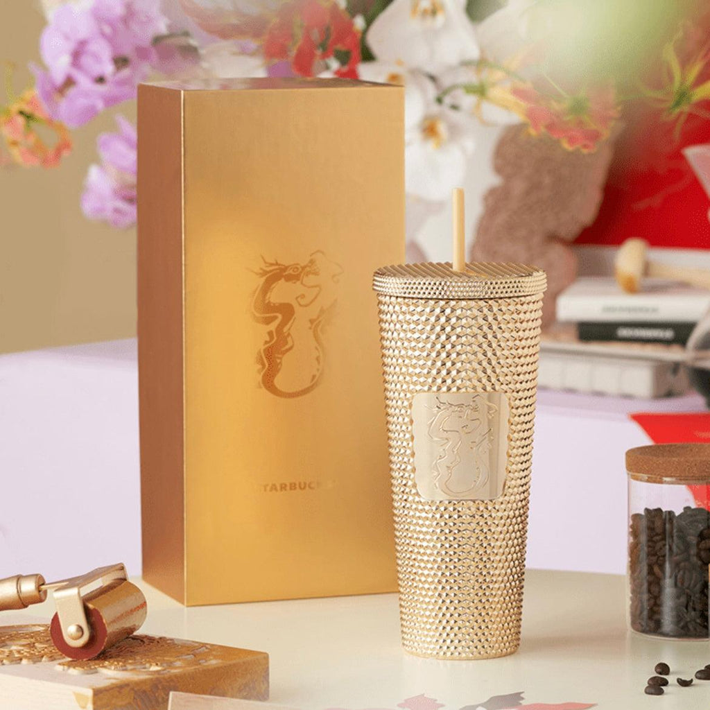 Starbucks 710ml/24oz 2024 Chinese Zodiac Year of Dragon Studded Cold Cup Gift Set