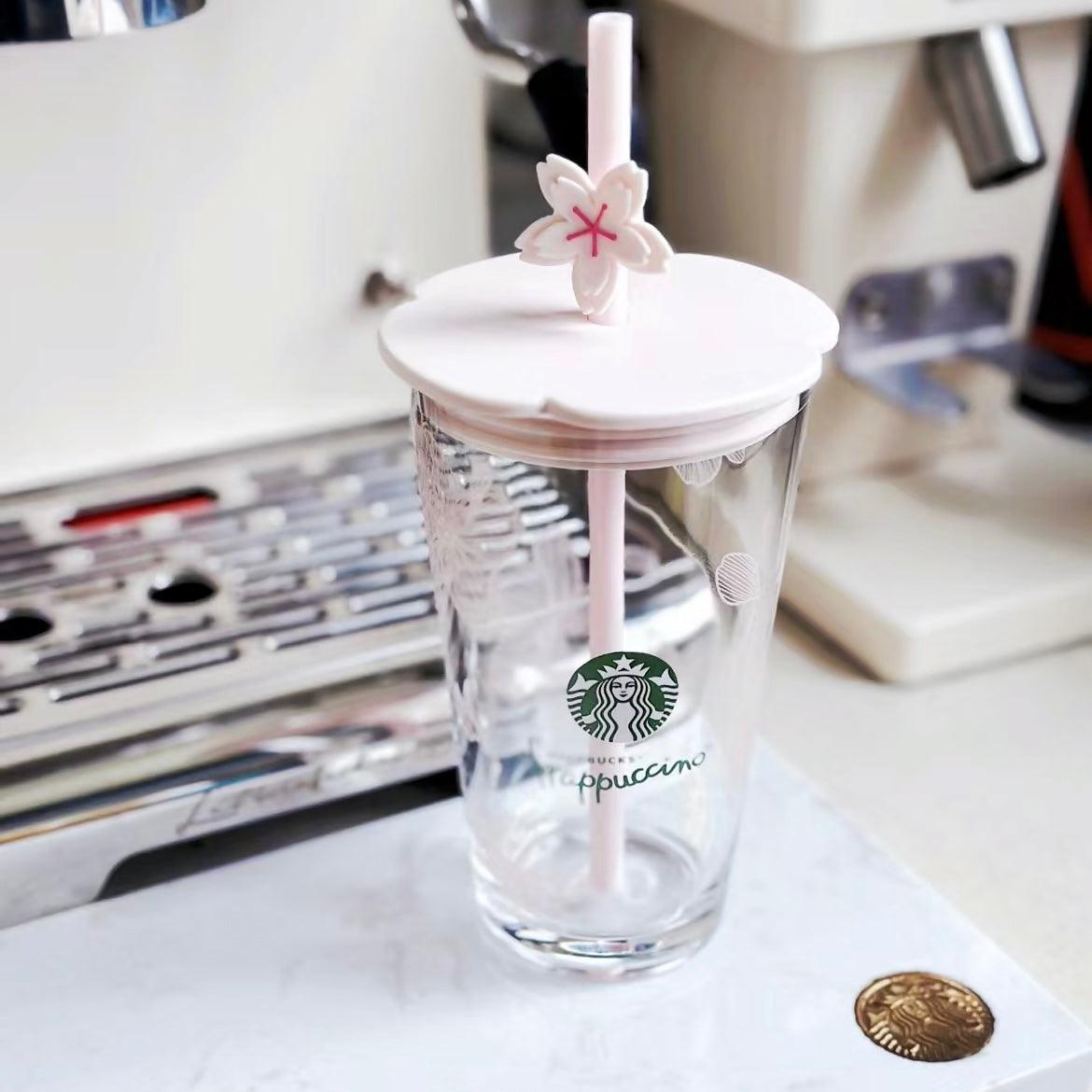 Starbucks Cherry Blossom 450ml/15oz Glass Straw Cup