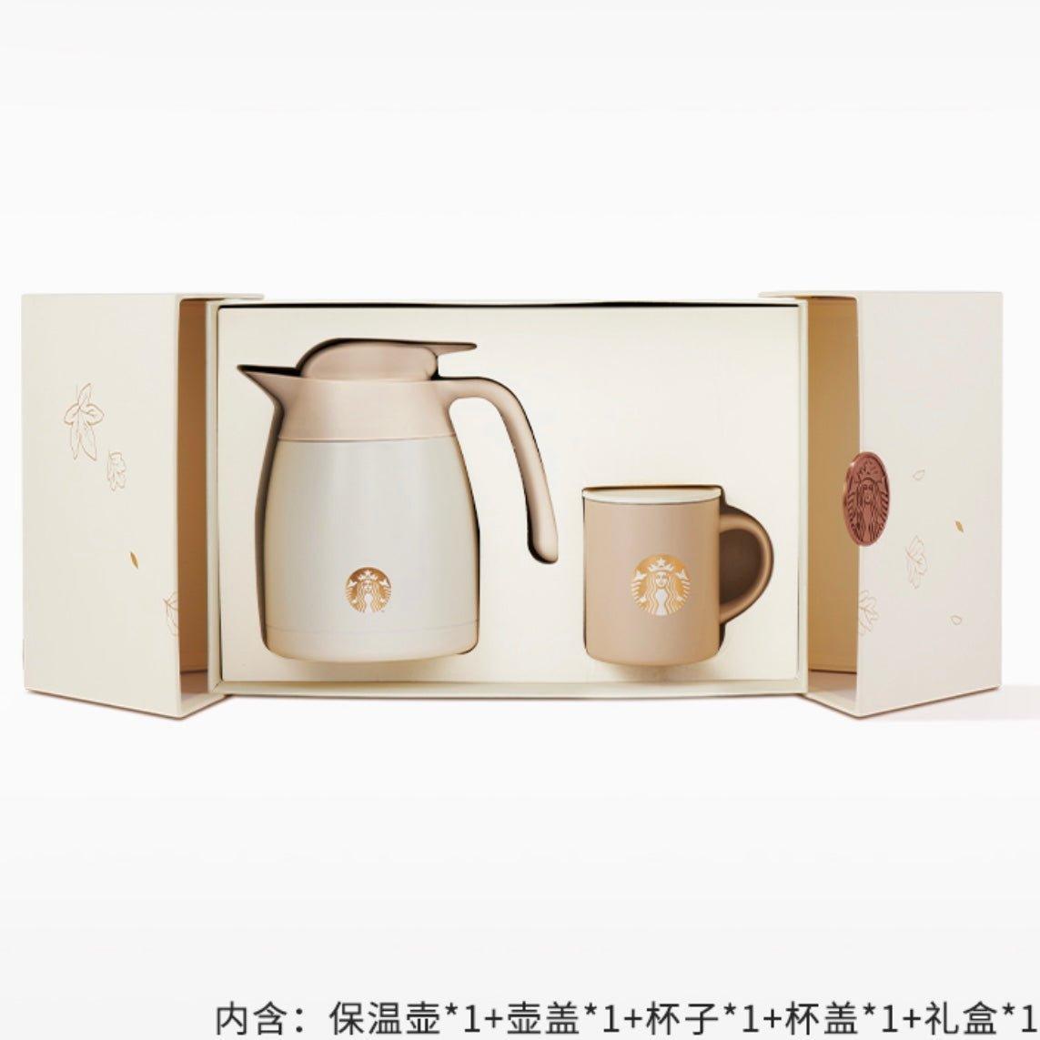 1L/34oz Gentle and Warm Autumn Thermos Gift Box (Inclusive Kettle & Mug) - Ann Ann Starbucks