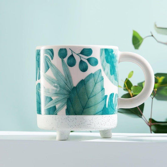 355ml/12oz Dews on Leave Ceramic Mug - Ann Ann Starbucks