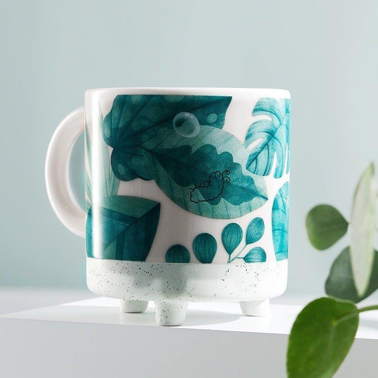 355ml/12oz Dews on Leave Ceramic Mug - Ann Ann Starbucks