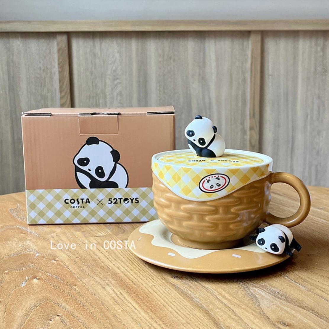 414ml/14oz Panda Lid with Ceramic Mug Set - Ann Ann Starbucks