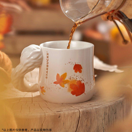 473ml/16oz Squirrel Silhouette Fluffy Tail Ceramic Mug (Starbucks Autumn Forest 2022) - Ann Ann Starbucks