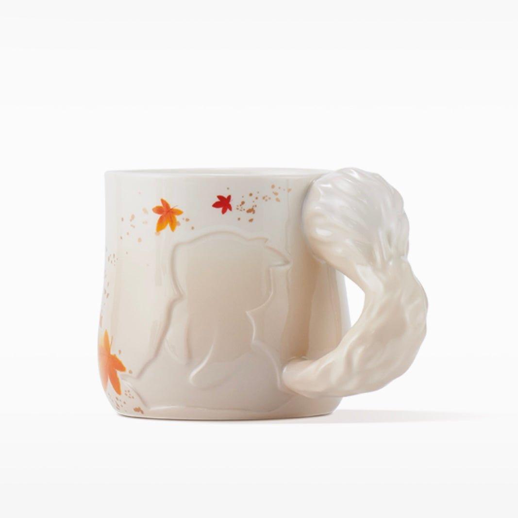 473ml/16oz Squirrel Silhouette Fluffy Tail Ceramic Mug (Starbucks Autumn Forest 2022) - Ann Ann Starbucks