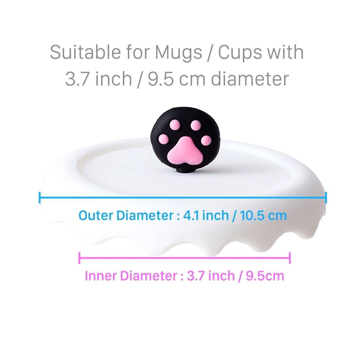 Black Cat Paw Silicone Cup Lid Cover Topper for Coffee Mug, Tea Cup, Glasses – Starbucks Accessories - Ann Ann Starbucks