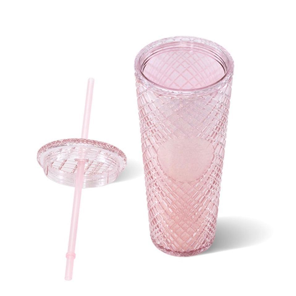 Cherry Blossom Sakura Pink Glitter Jeweled Cup 710ml/24,01oz - Ann Ann Starbucks