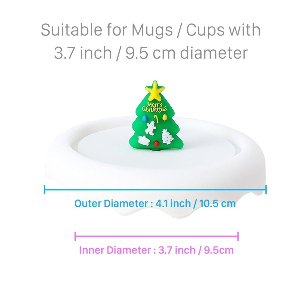 Christmas Tree Silicone Lid Cover Topper for Coffee Mug, Tea Cup, Glasses – Starbucks Accessories - Ann Ann Starbucks