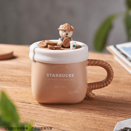 Coffee Bean Bag Ceramic Mug (Starbucks Wizard Bear 2022 Collection) - Ann Ann Starbucks