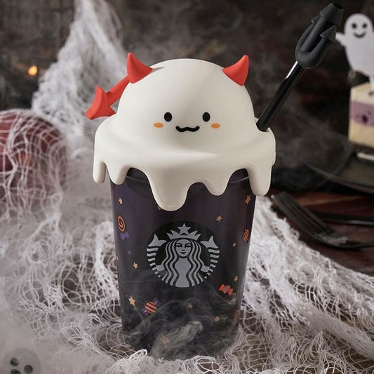 Devil Ghost Cup with Trident Straw (Starbucks China Halloween 2021 Edition) - Ann Ann Starbucks