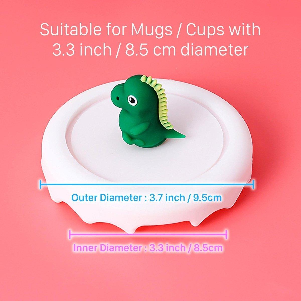 Dinosaur Silicone Cup Lid Cover Topper for Coffee Mug, Tea Cup, Glasses – Starbucks Accessories - Ann Ann Starbucks