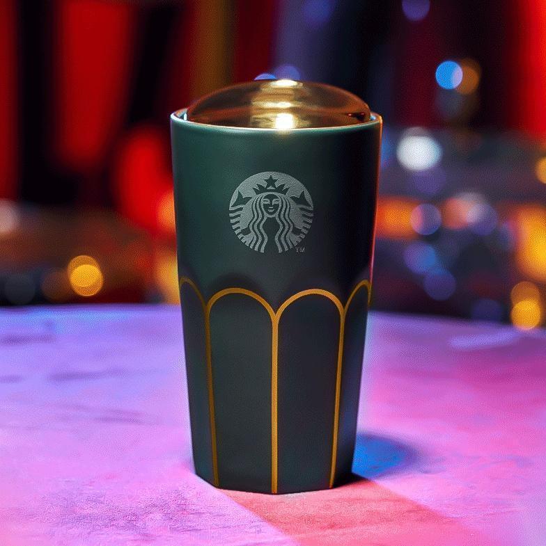 Green Gold Double Walled Ceramic Mug (Starbucks China 4th Release 2021) - Ann Ann Starbucks