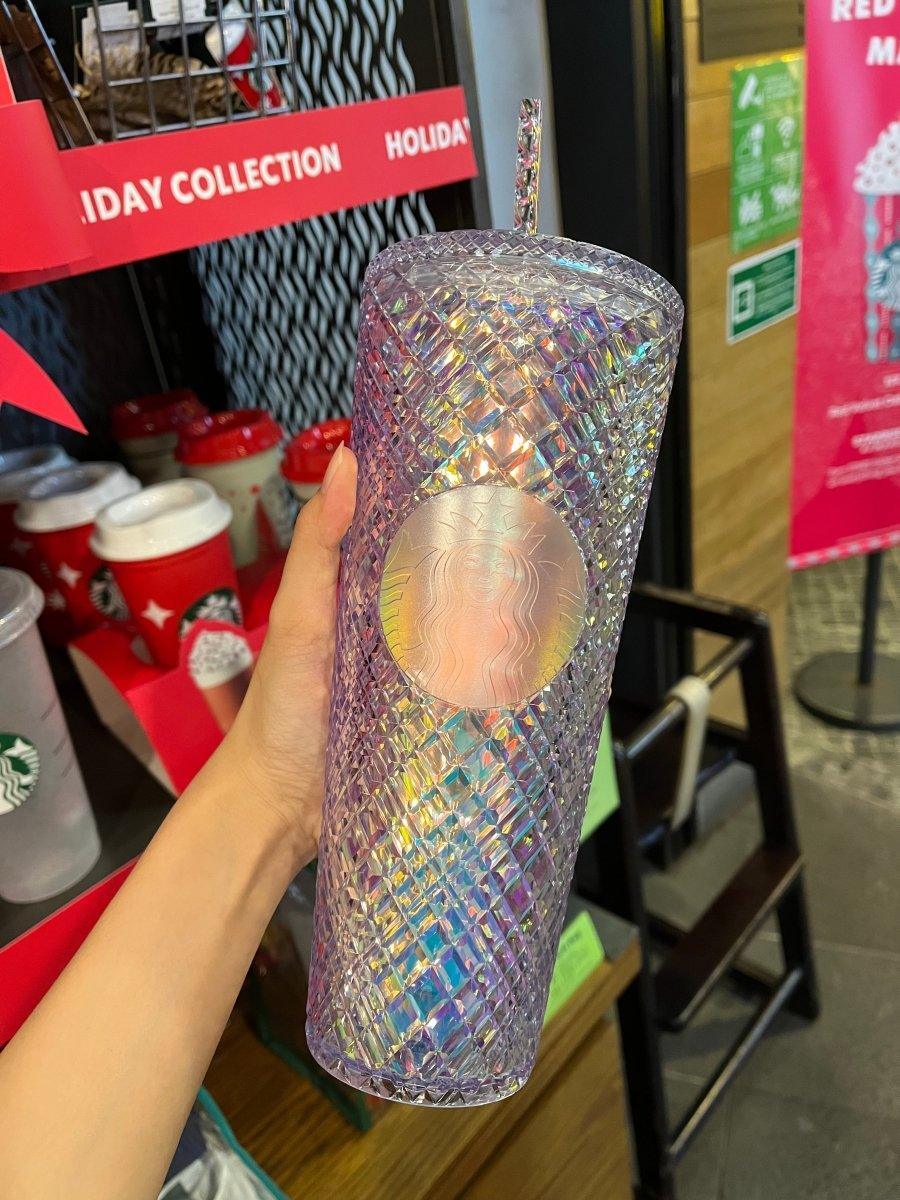 Holiday Iridescent Jewelled Cold Cup (24oz) - Ann Ann Starbucks