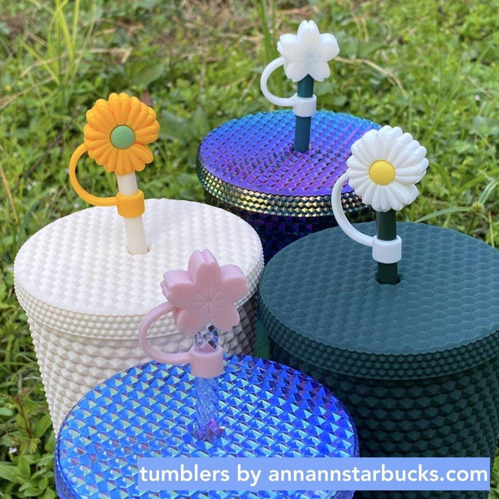Multiple Flowers Straw Toppers set of 4 for Tumbler, Straw Cup – Starbucks Accessories - Ann Ann Starbucks