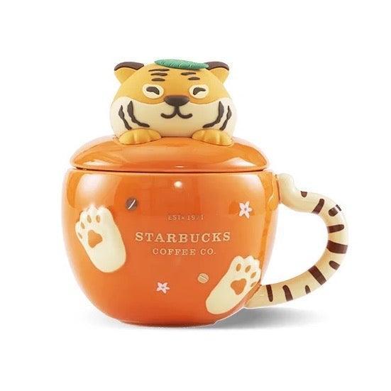 Orange Tiger Ceramic Mug 300ml / 10,14oz - Ann Ann Starbucks