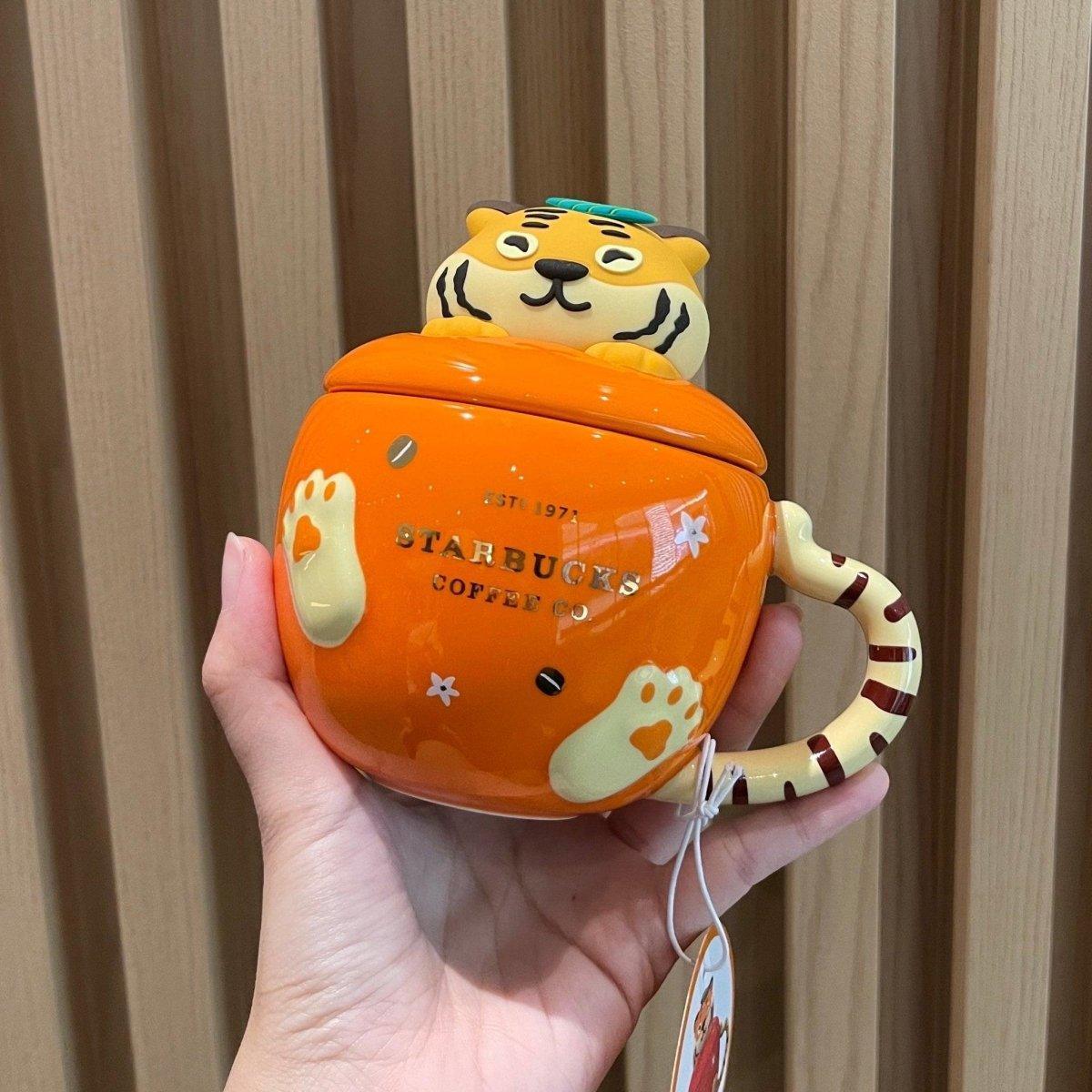 Orange Tiger Ceramic Mug 300ml / 10,14oz - Ann Ann Starbucks