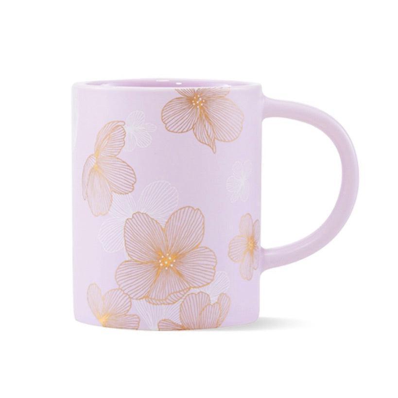 Purple Sakura Cherry Blossom Ceramic Mug 380ml/12.85oz - Ann Ann Starbucks