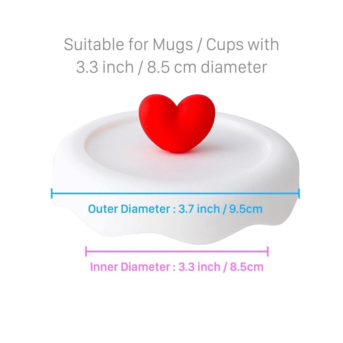 Red Heart Silicone Cup Lid Cover Topper for Coffee Mug, Tea Cup, Glasses – Starbucks Accessories - Ann Ann Starbucks