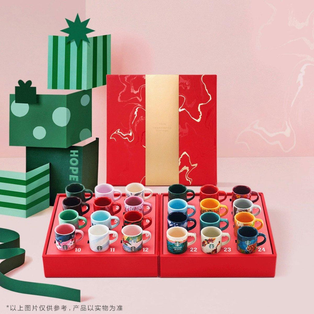 Set of 24 Demi Mugs Gift Box Advent Calendar 2022 - Ann Ann Starbucks