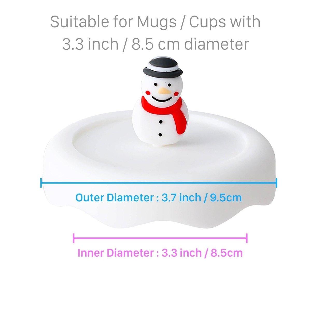 Snowman Silicone Lid Cover Topper for Coffee Mug, Tea Cup, Glasses (Red Scarf) – Starbucks Accessories - Ann Ann Starbucks