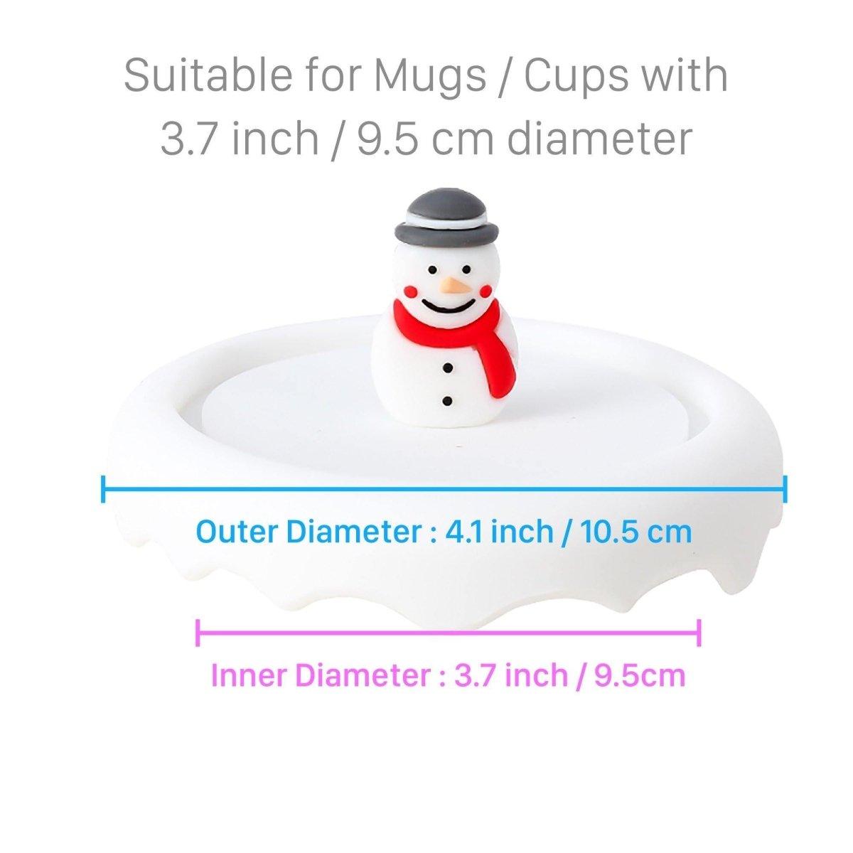 Snowman Silicone Lid Cover Topper for Coffee Mug, Tea Cup, Glasses (Red Scarf) – Starbucks Accessories - Ann Ann Starbucks
