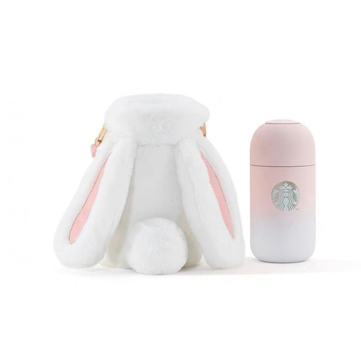Starbucks 220ml/7,4oz Bunny Plushie Bag and Capsule Shape Stainless Steel Bottle - Ann Ann Starbucks