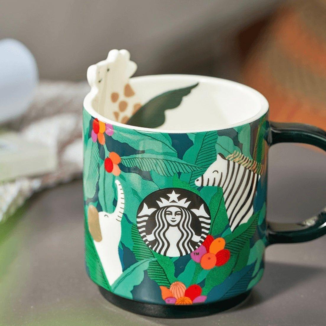 Starbucks 300ml/10oz Animal Jungle Ceramic Cup - Ann Ann Starbucks