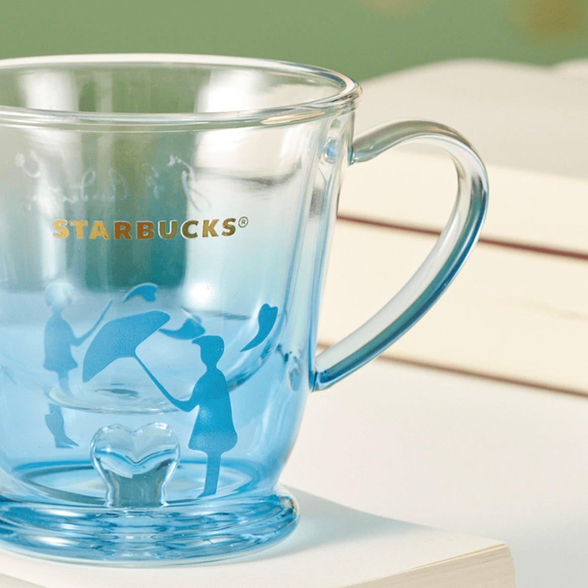 Starbucks 315ml/12oz Gradient Blue Glass Cup - Ann Ann Starbucks