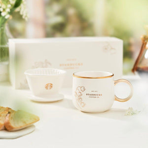 Starbucks 355ml/12oz Graceful Bellflower Ceramic & Filter Cup - Ann Ann Starbucks