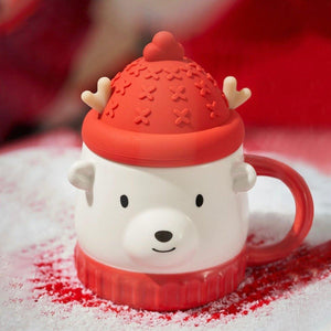 Starbucks 355ml/12oz Polar Bear Ceramic Cup with Lid - Ann Ann Starbucks