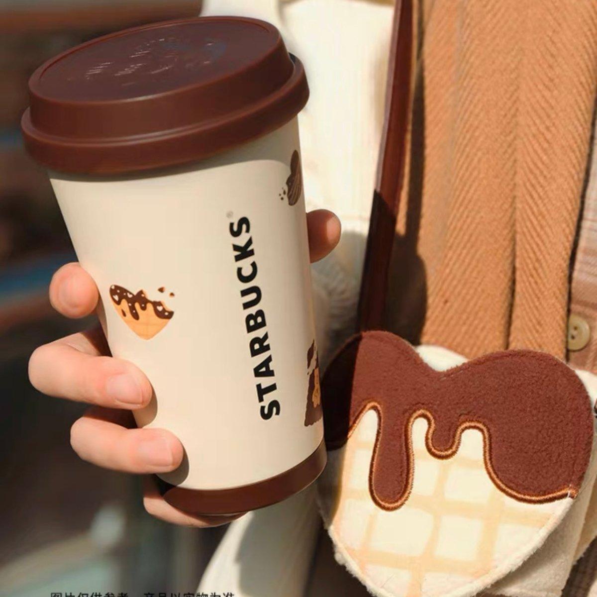 Starbucks 370ml/13oz Lovely Chocolate Travelling Cup with Sleeve - Ann Ann Starbucks