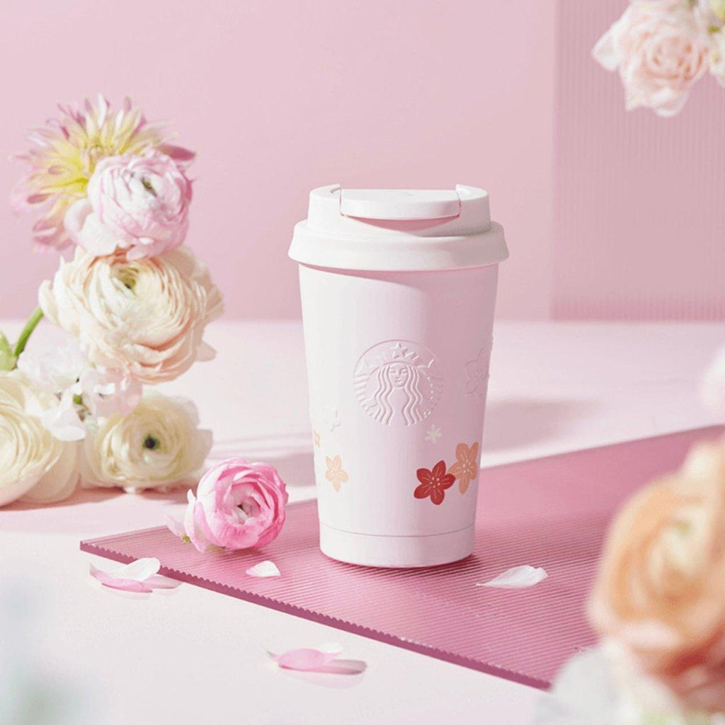 Starbucks 384ml/13oz Pink Blossom Stainless Steel Travelling Cup - Ann Ann Starbucks