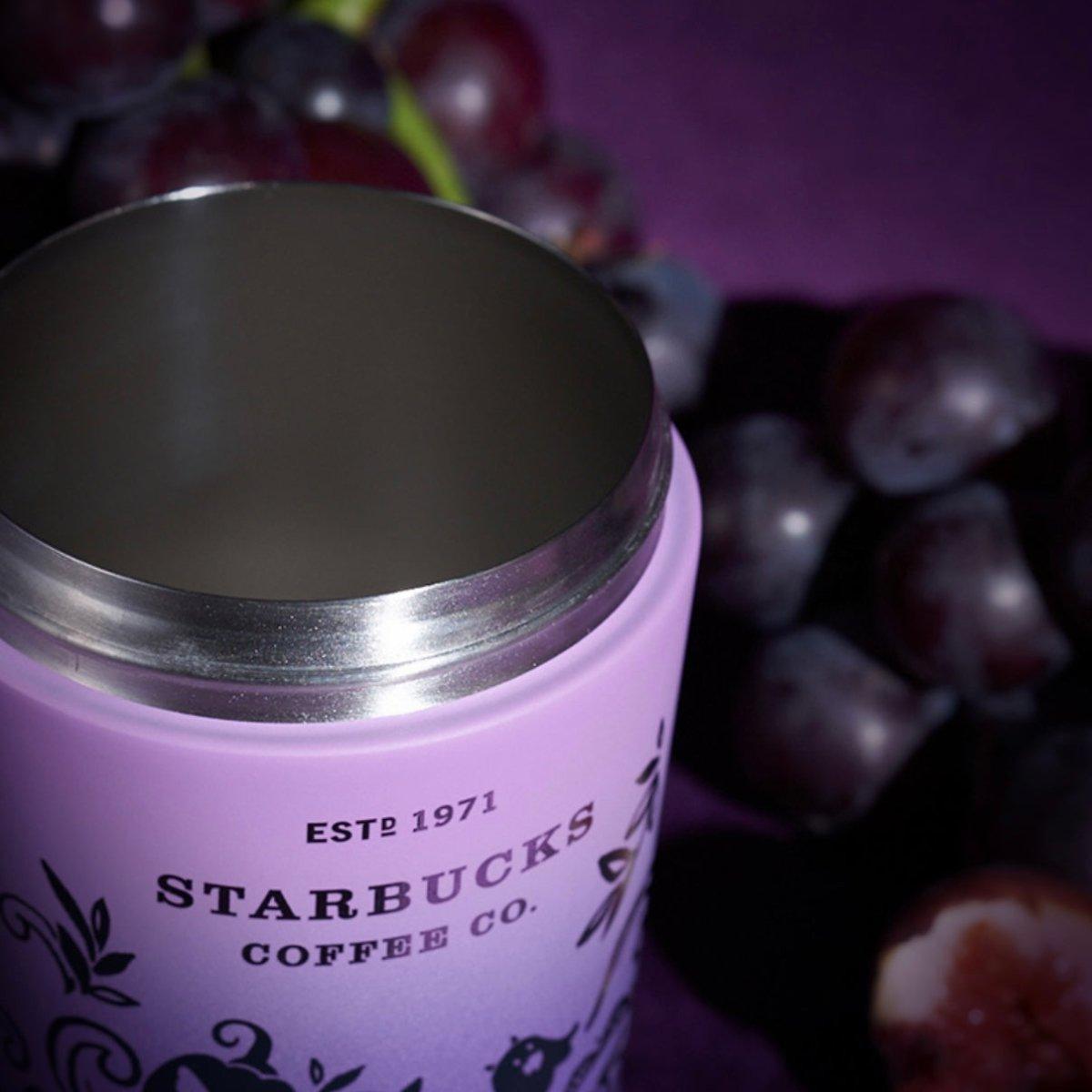 Starbucks 390ml/10oz Halloween Contigo Purple Stainless Steel Straw Cup - Ann Ann Starbucks