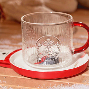 Starbucks 400ml/14oz Polar Bear Crafted Glass Cup - Ann Ann Starbucks