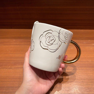 Starbucks 414ml / 14oz Camellia Embossed Ceramic Mug Cup - Ann Ann Starbucks