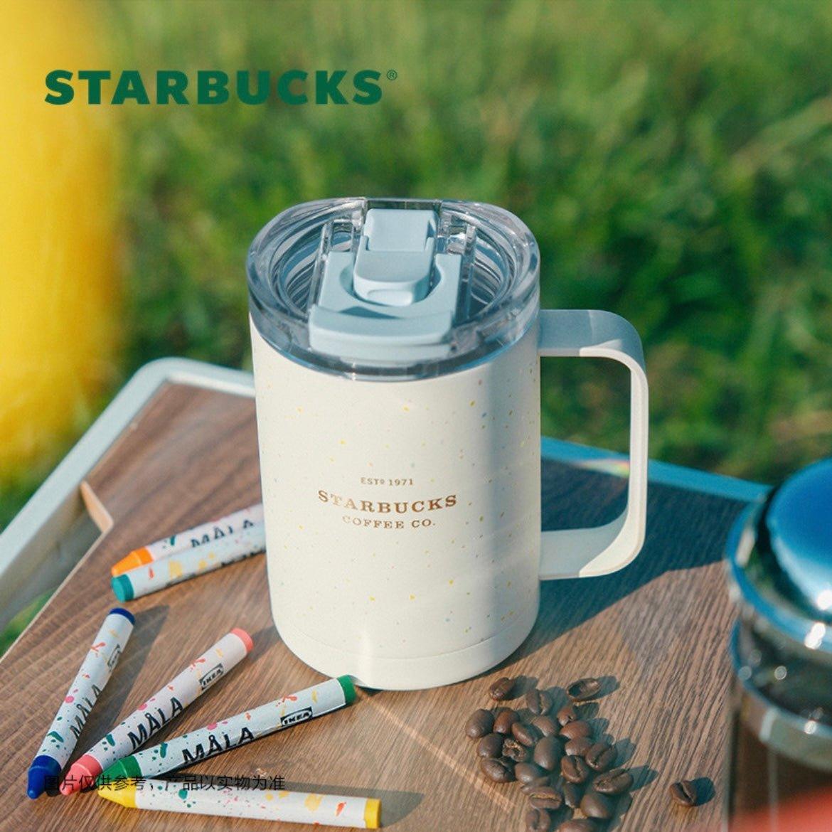 Starbucks 425ml/14oz Minimalistic Stainless Steel Double-Opening Travelling Mug - Ann Ann Starbucks