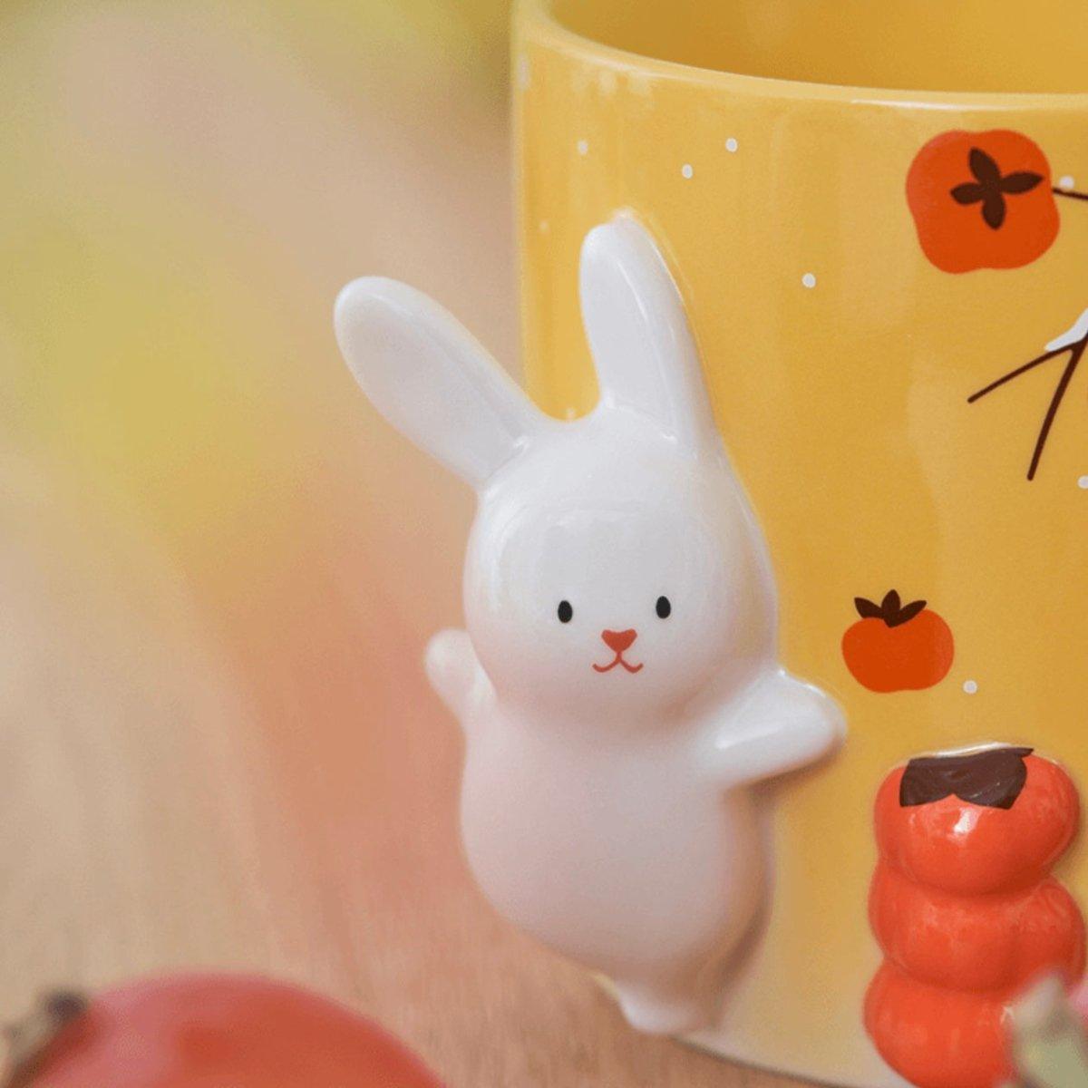 Starbucks 473ml/16oz Chinese New Year Crafted Winter Rabbit Ceramic Mug - Ann Ann Starbucks