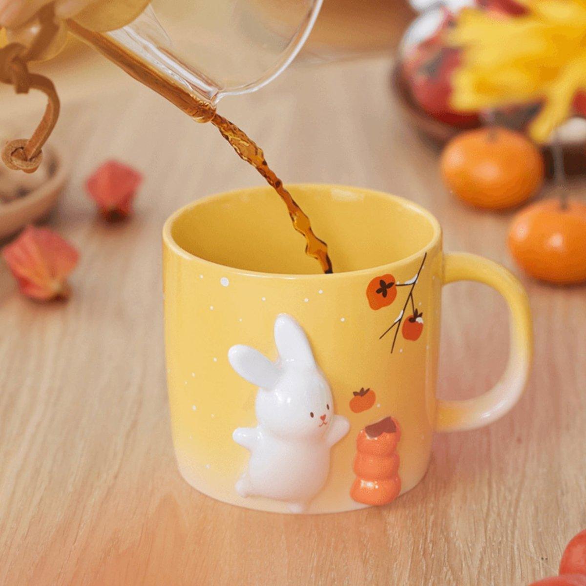 Starbucks 473ml/16oz Chinese New Year Crafted Winter Rabbit Ceramic Mug - Ann Ann Starbucks