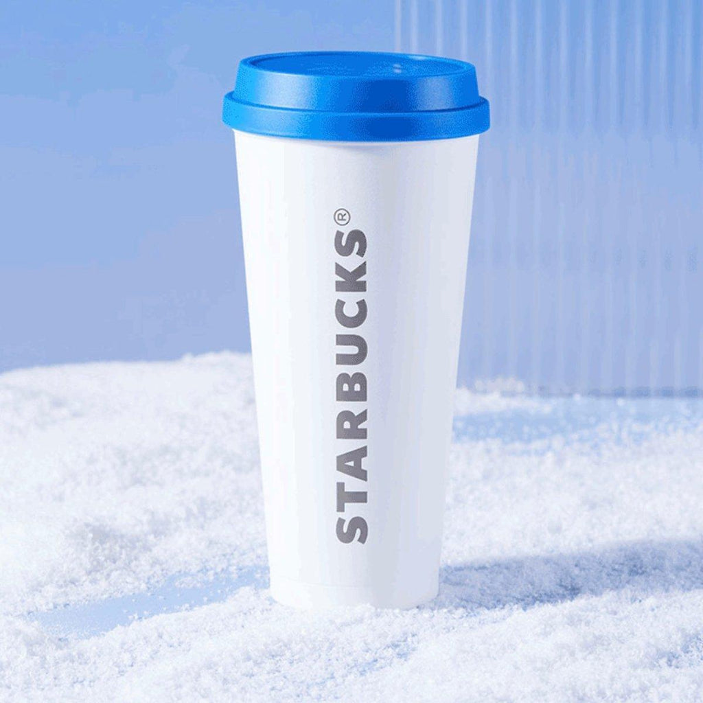 Starbucks 500ml/17oz Blue White Travelling Cup with Logo - Ann Ann Starbucks