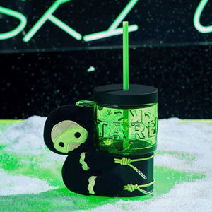 Starbucks 515ml/17oz Gingerbread Man Skier Glass Cup with Straw - Ann Ann Starbucks