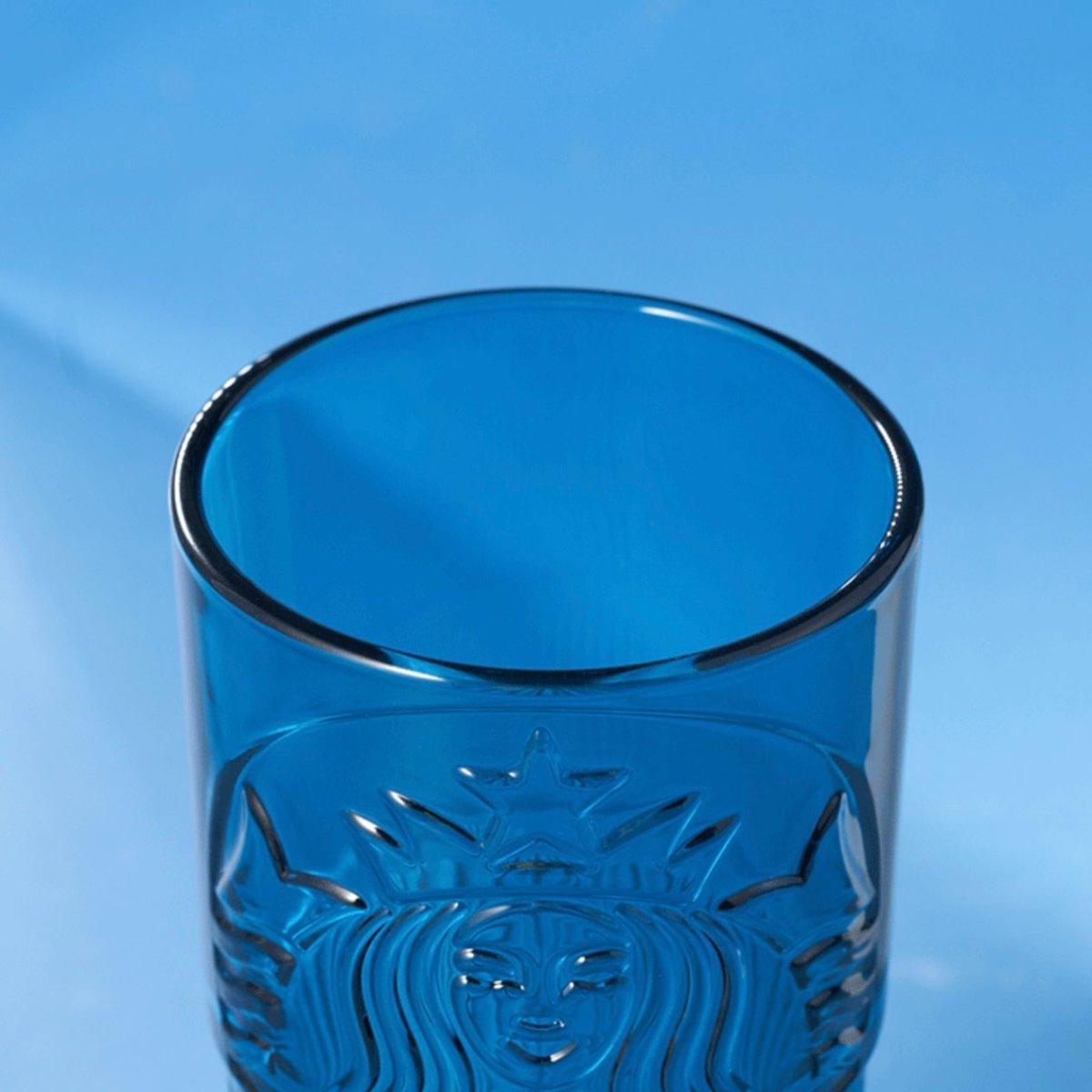 Starbucks 550ml/19oz Blue Mermaid Glass Cup - Ann Ann Starbucks