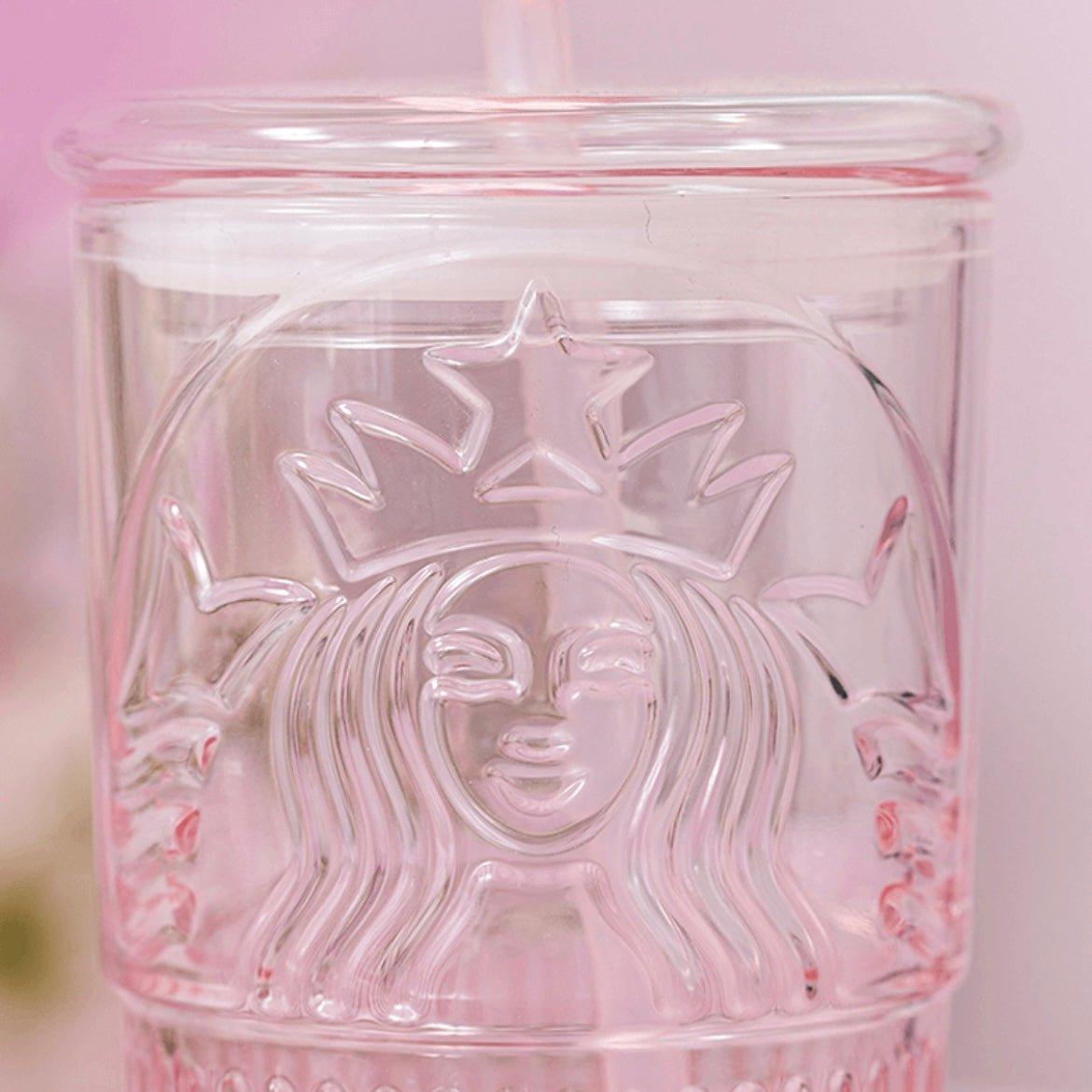 Starbucks 550ml/19oz Goddess of illusion Sakura Pink Glass Cup - Ann Ann Starbucks