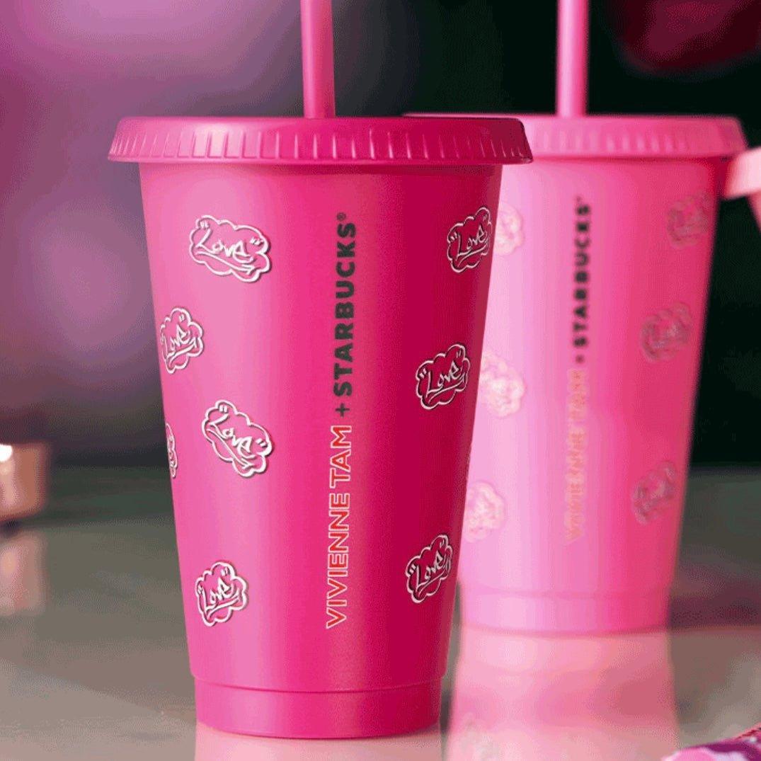 Starbucks 591ml/20oz Set of 3 Plastics Cup (with Drawstring Bag) - Ann Ann Starbucks