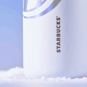 Starbucks 591ml/20oz White Holographic Stainless Steel Sports Bottle - Ann Ann Starbucks