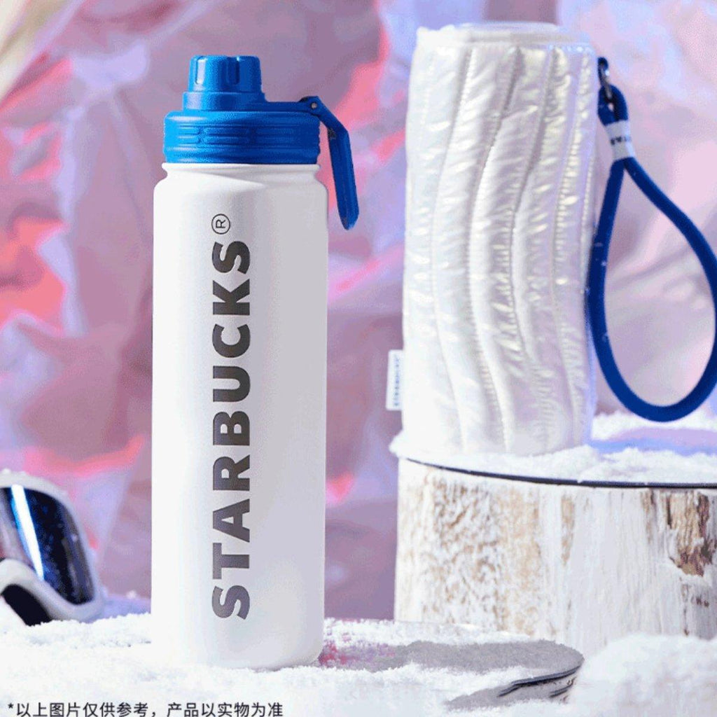 Starbucks 750ml/25oz Ice Skating Stainless Steel Bottle with White Pouch - Ann Ann Starbucks