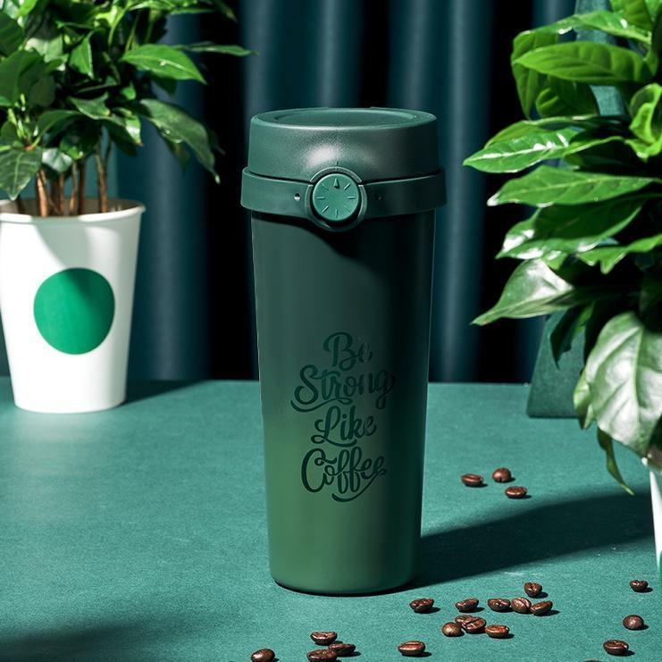 Starbucks Be Strong Like Coffee Leaf Green Stainless Steel Cup (Starbucks China Mint 2021 Edition) - Ann Ann Starbucks