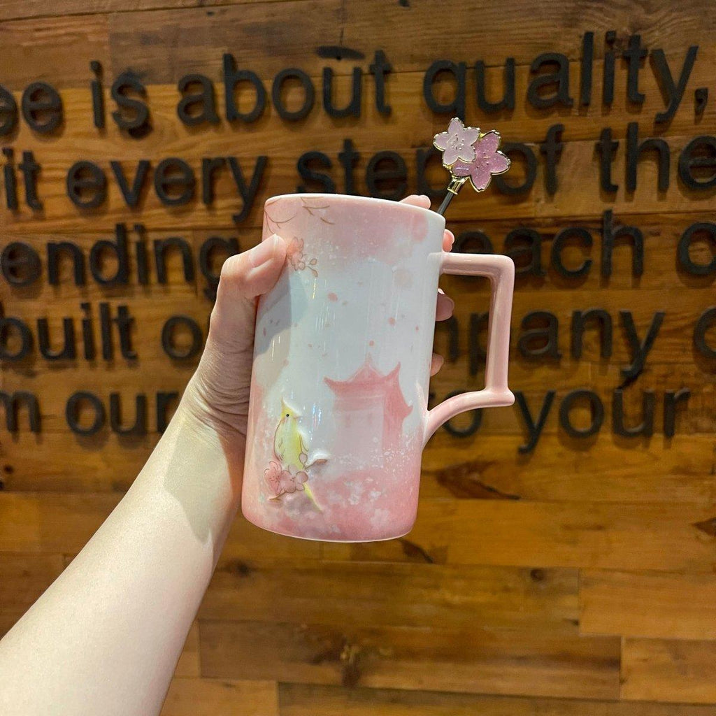 Starbucks Ceramic Mug with Sakura Spoon 473ml/15,99oz - Ann Ann Starbucks